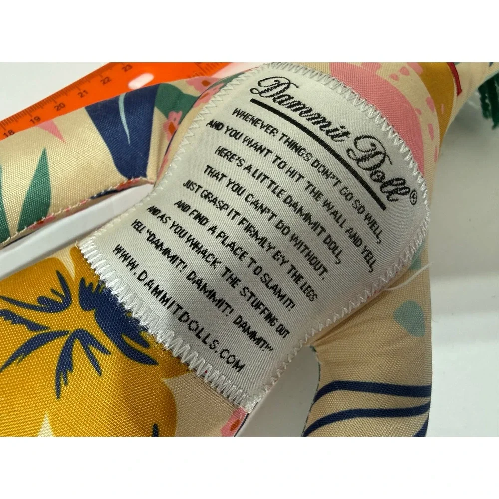 Dammit Doll Floral Stress Relief Toy Multicolor Botanical Print DDL000607U 12in